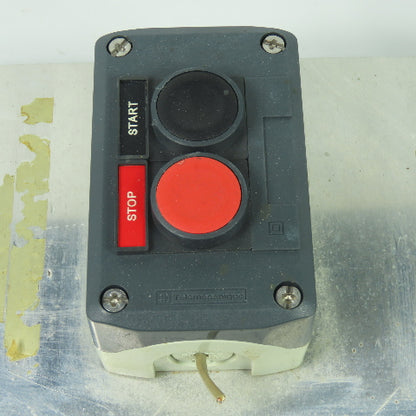 Telemecanique 2-Staion Start/Stop Pushbutton Control Board Panel 16-1/8"x 5-3/4"