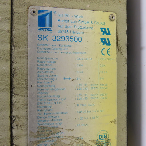 Rittal SK 3293500 Panel Wall Mount Electrical Enclosure Cooling Unit 230V 1Ph