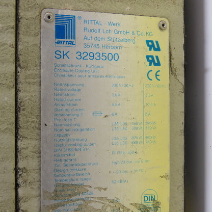 Rittal SK 3293500 Panel Wall Mount Electrical Enclosure Cooling Unit 230V 1Ph