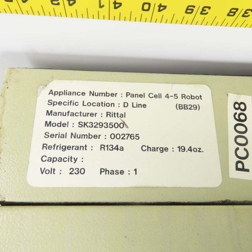 Rittal SK 3293500 Panel Wall Mount Electrical Enclosure Cooling Unit 230V 1Ph