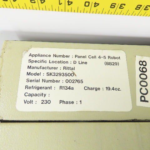 Rittal SK 3293500 Panel Wall Mount Electrical Enclosure Cooling Unit 230V 1Ph