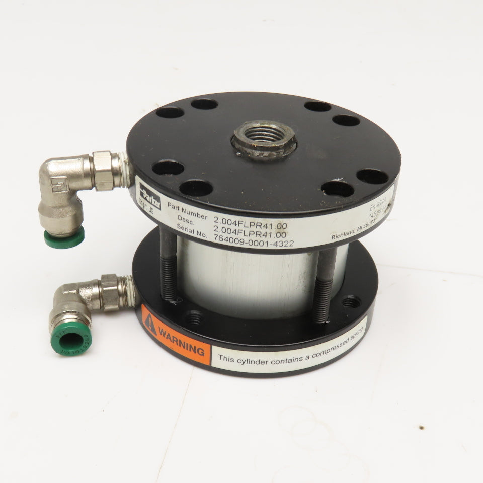 Parker 2.004FLPR41.00 2" Bore 1" Stroke Single Acting Spring Return Air Cylinder