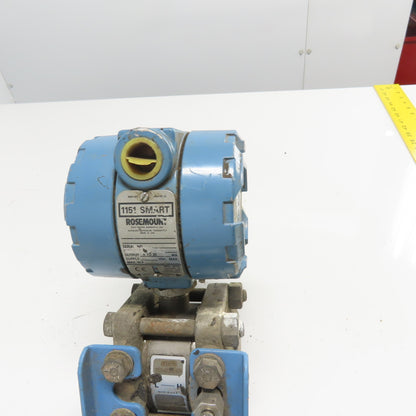 Rosemount 1151GP0S22B1 Pressure Transmitter 45VDC 6000PSI 4-20mA