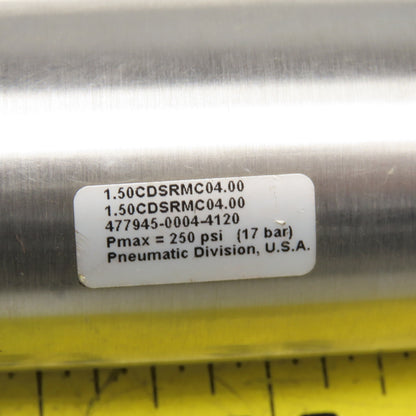 Parker 1.50CDSRMC04.00 1-1/2" Bore 4" Stroke Double Acting Air Cylinder