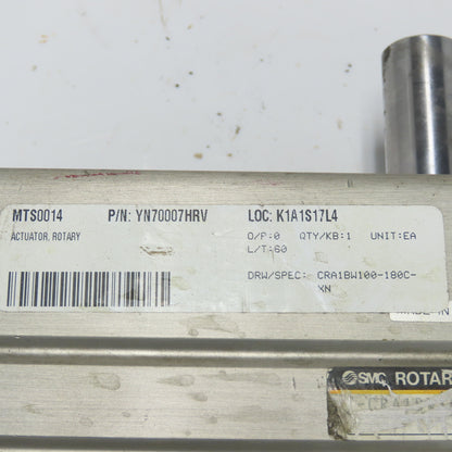 SMC CRA1BW100-180C-XN Rotary Actuator 3/8" NPT Ports