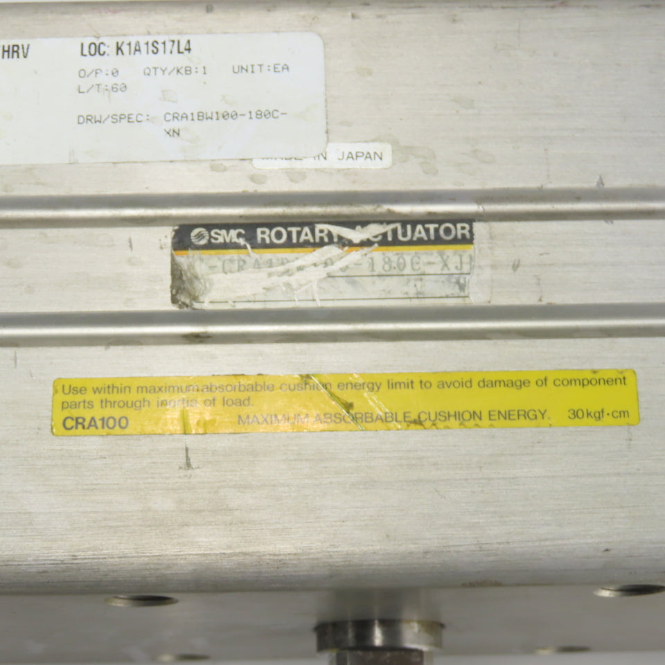 SMC CRA1BW100-180C-XN Rotary Actuator 3/8" NPT Ports