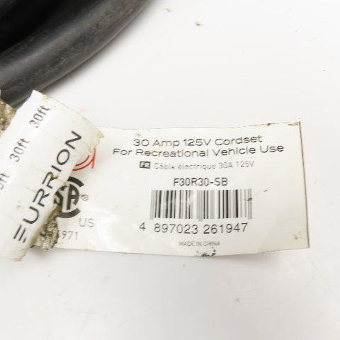 Furrion F30R30-SB 30 Amp 125 Volt Recreational Vehicle RV Cordset Male 25'