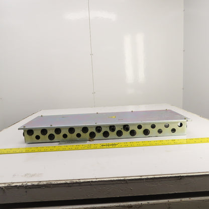 29" x 8-1/2" x 3" Steel Electrical Enclosure Terminal Box W/ 2 Rails & Backplate