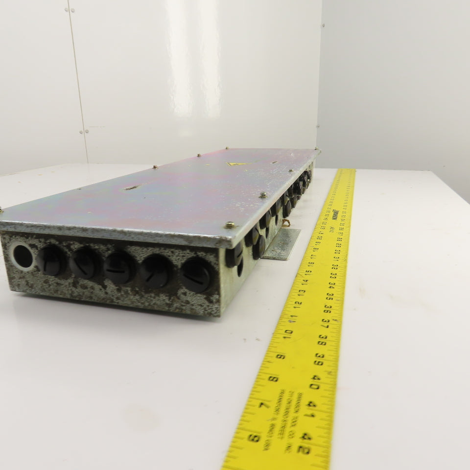29" x 8-1/2" x 3" Steel Electrical Enclosure Terminal Box W/ 2 Rails & Backplate