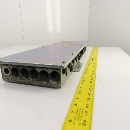 29" x 8-1/2" x 3" Steel Electrical Enclosure Terminal Box W/ 2 Rails & Backplate