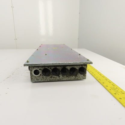 29" x 8-1/2" x 3" Steel Electrical Enclosure Terminal Box W/ 2 Rails & Backplate