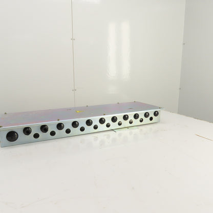 29" x 8-1/2" x 3" Steel Electrical Enclosure Terminal Box W/ 2 Rails & Backplate