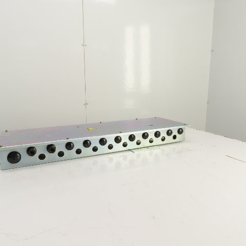 29" x 8-1/2" x 3" Steel Electrical Enclosure Terminal Box W/ 2 Rails & Backplate