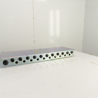 29" x 8-1/2" x 3" Steel Electrical Enclosure Terminal Box W/ 2 Rails & Backplate