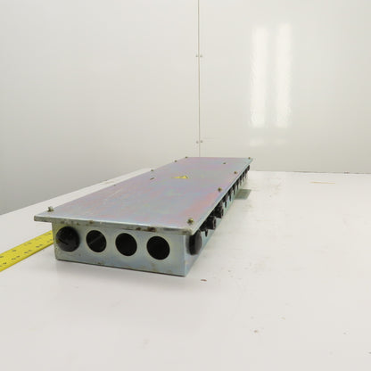 29" x 8-1/2" x 3" Steel Electrical Enclosure Terminal Box W/ 2 Rails & Backplate