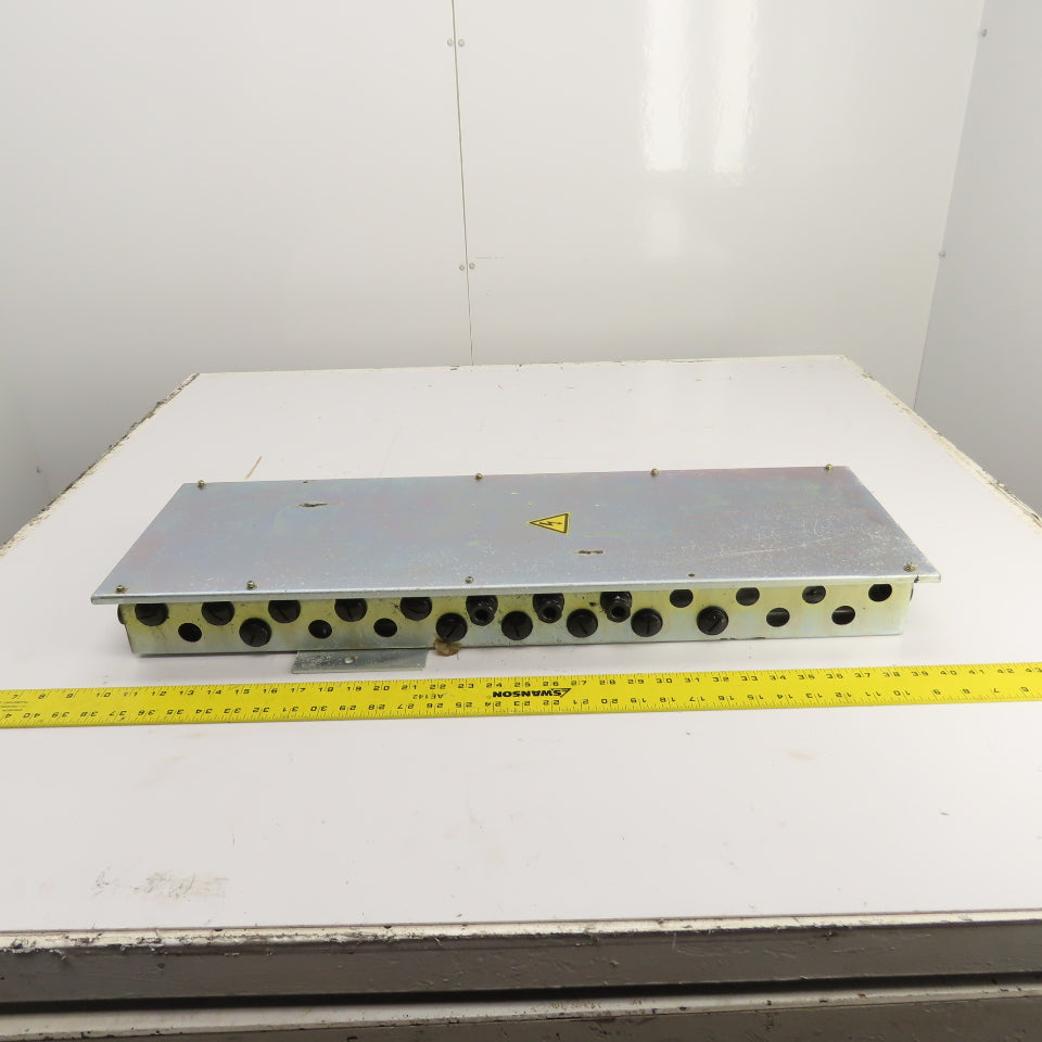 29" x 8-1/2" x 3" Steel Electrical Enclosure Terminal Box W/ 2 Rails & Backplate