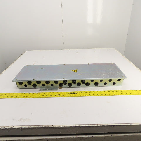 29" x 8-1/2" x 3" Steel Electrical Enclosure Terminal Box W/ 2 Rails & Backplate