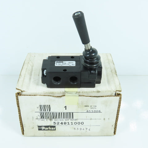 Parker 524811000 3-Way 2-Position Lever-Manual Return Air Valve 150PSI NEW