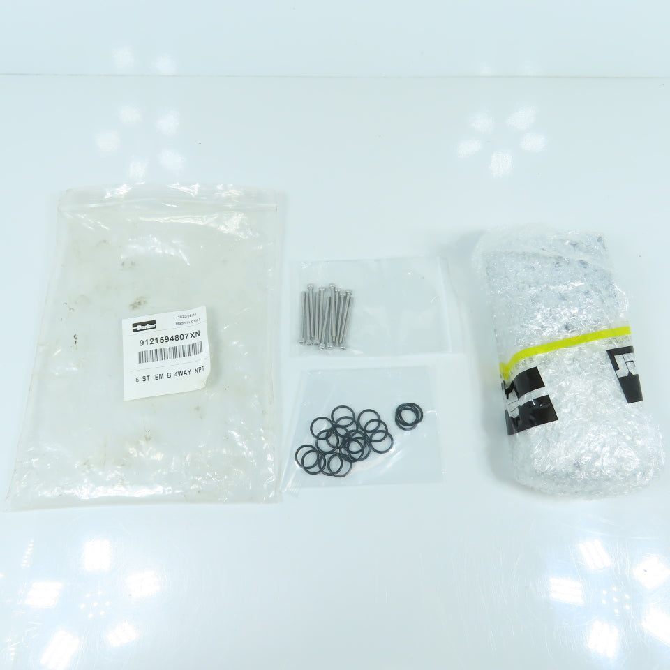 Parker 9121594807XN 6-Station 4-Way IEM Bar Manifold 3/8" NPT NEW