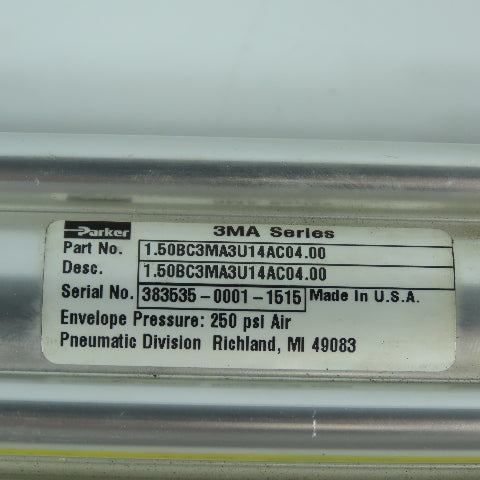 Parker 1.50BC3MA3U14AC04.00 Double Acting Air Cylinder 1.5" Bore 4" Stroke