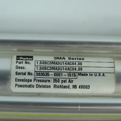 Parker 1.50BC3MA3U14AC04.00 Double Acting Air Cylinder 1.5" Bore 4" Stroke