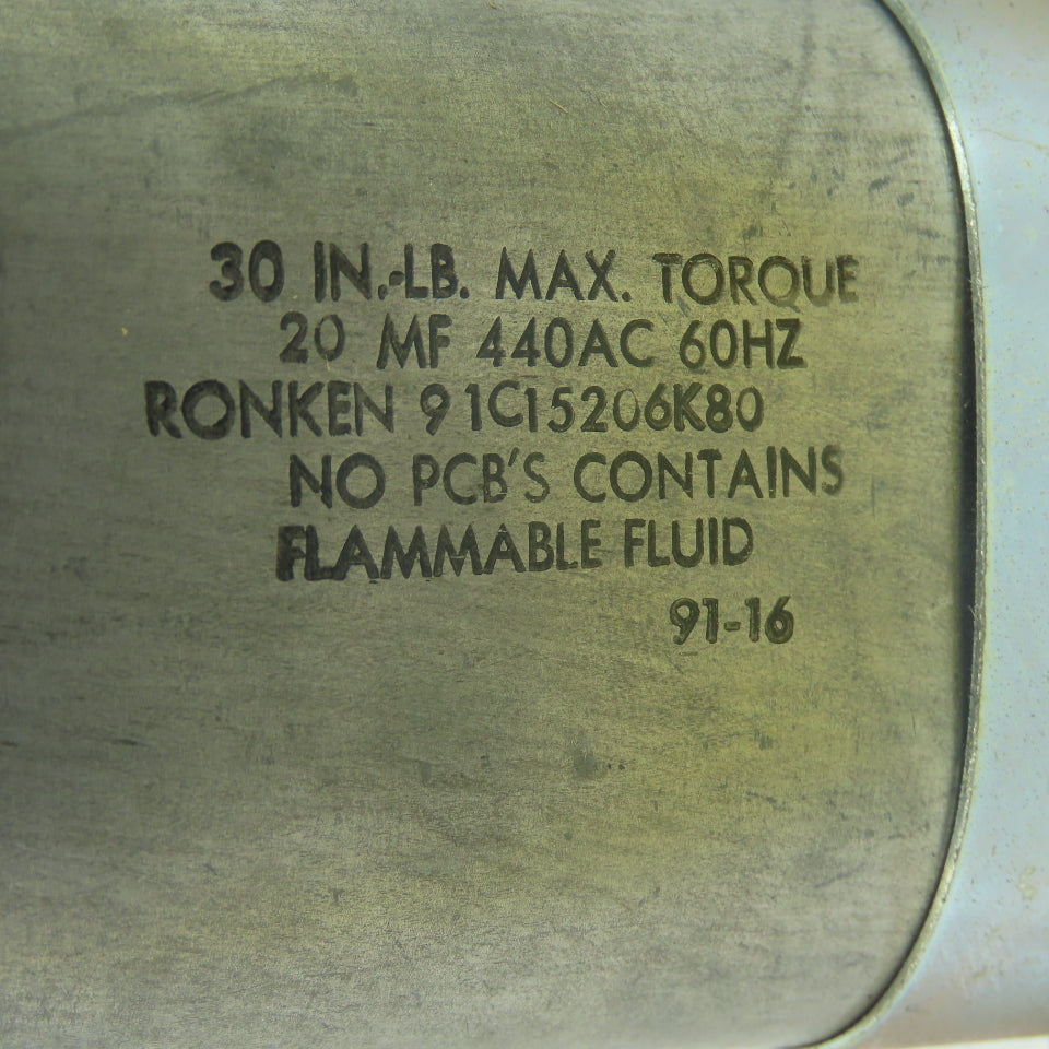 Ronken 91C15206K80 Capacitor 440VAC 20MF