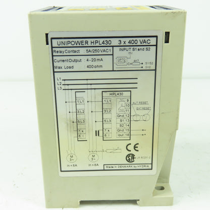 Unipower HPL430 Digital load Monitor 250VAC 5A Output 4-20mA