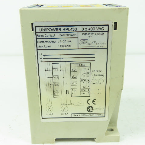 Unipower HPL430 Digital load Monitor 250VAC 5A Output 4-20mA