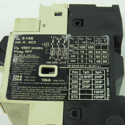 Telemecanique GV2-M16 Manual Motor Starter Protector 9-14A 690V Lot Of 2