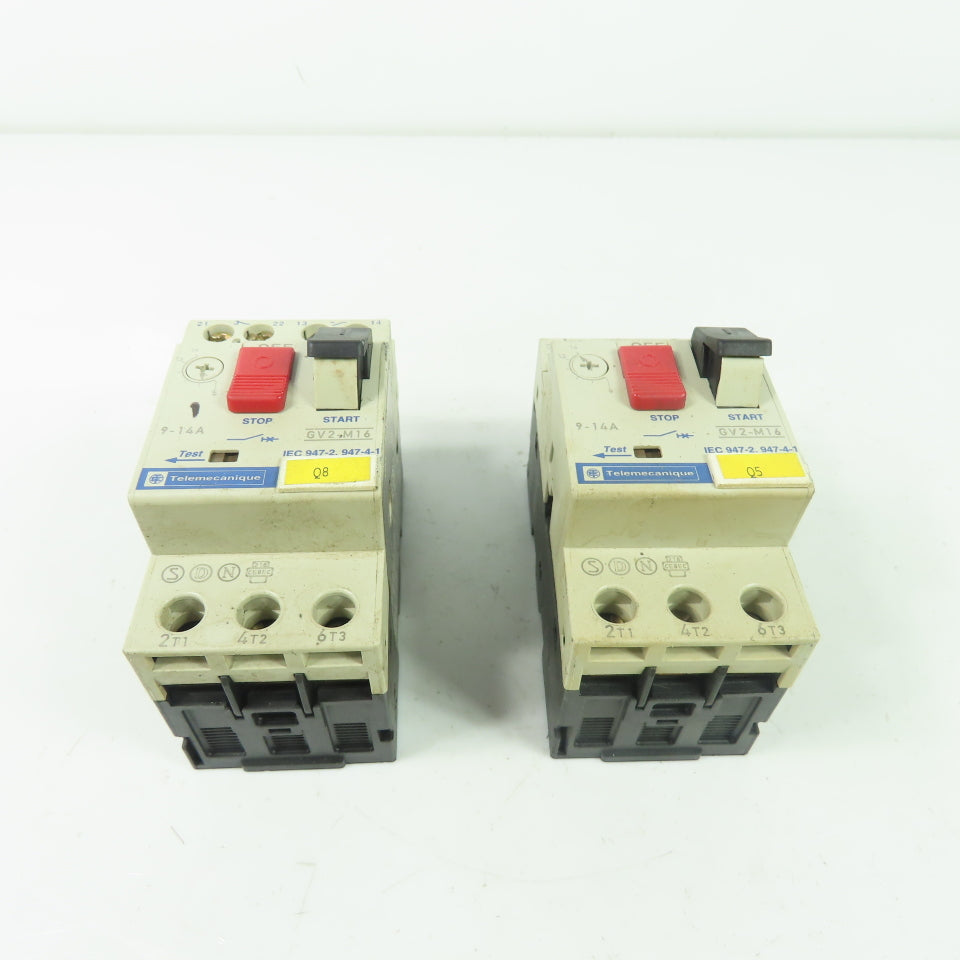 Telemecanique GV2-M16 Manual Motor Starter Protector 9-14A 690V Lot Of 2