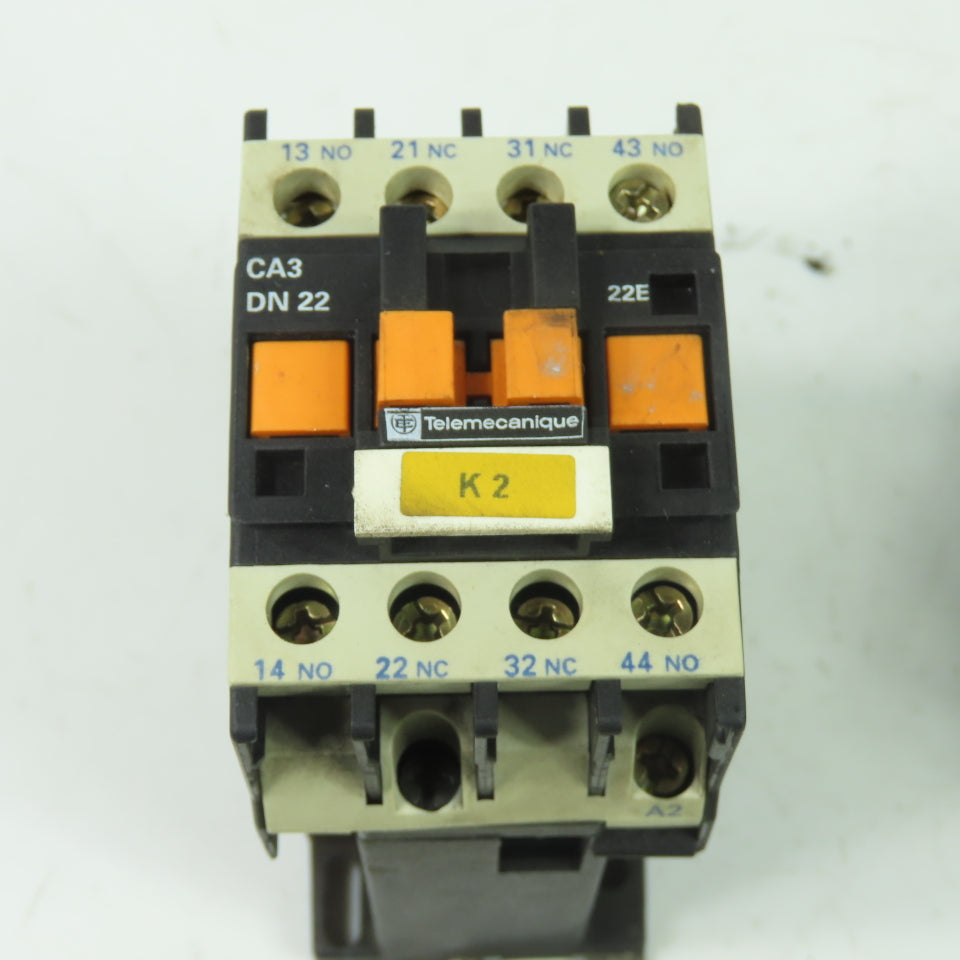 Telemecanique CA3 DN22 10A 600VAC IEC Contactor 24VDC Coil Lot Of 2
