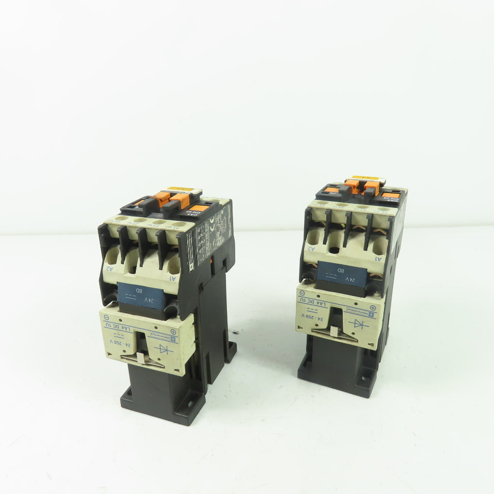 Telemecanique CA3 DN22 10A 600VAC IEC Contactor 24VDC Coil Lot Of 2