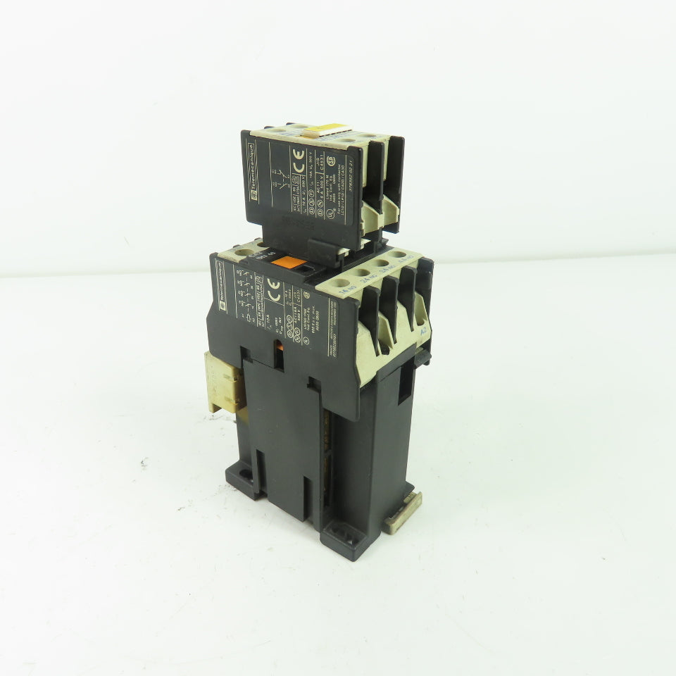 Telemecanique CA3 DN40 10A 600VAC Control Relay 24VDC Coil W/ LAD11