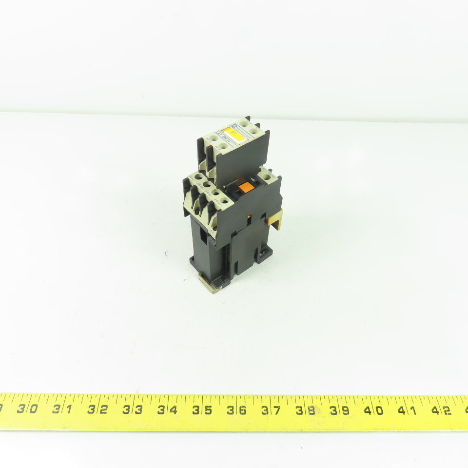 Telemecanique CA3 DN40 10A 600VAC Control Relay 24VDC Coil W/ LAD11