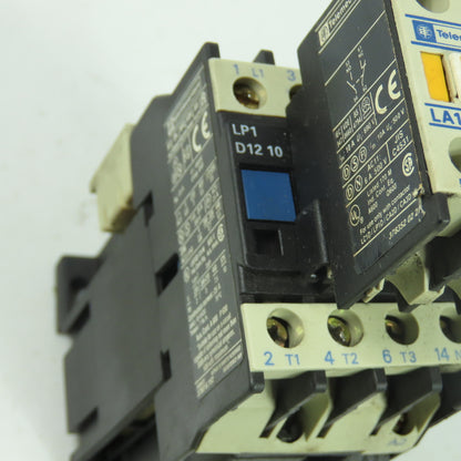 Telemecanique LP1 D1210 25A 600VAC Contactor 24VDC Coil W/ LAD11