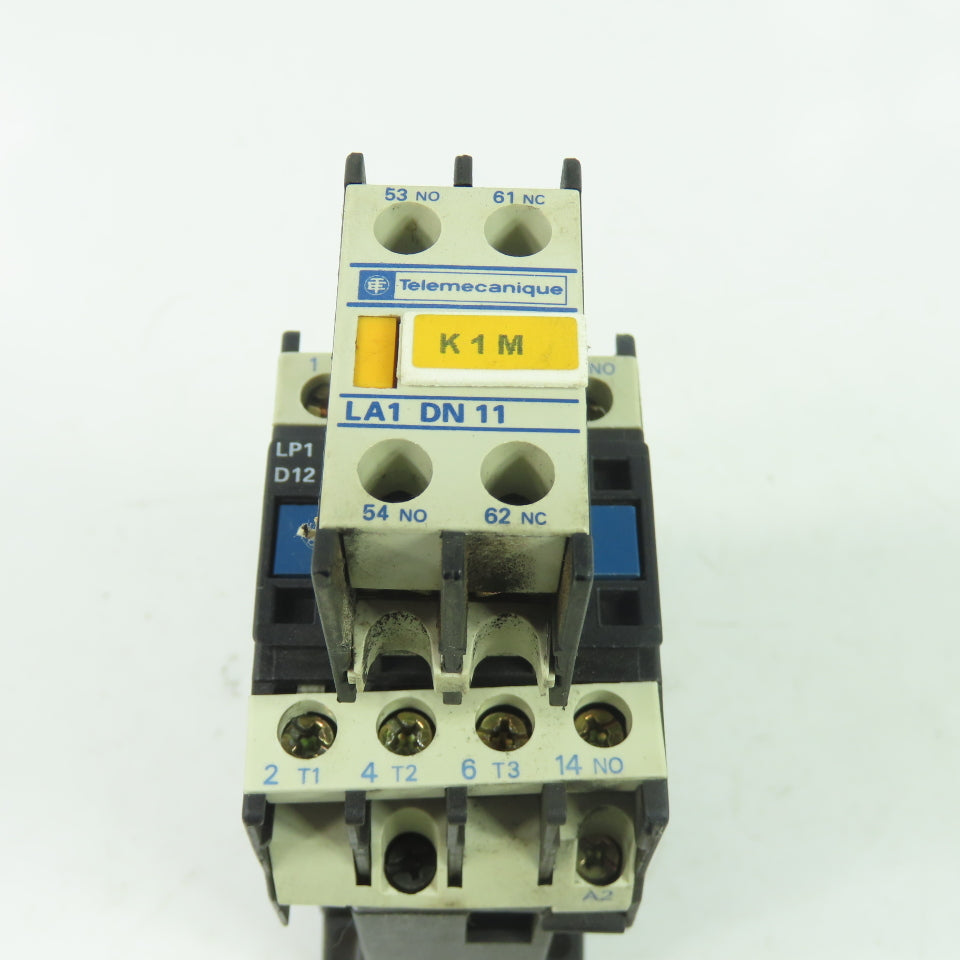 Telemecanique LP1 D1210 25A 600VAC Contactor 24VDC Coil W/ LAD11