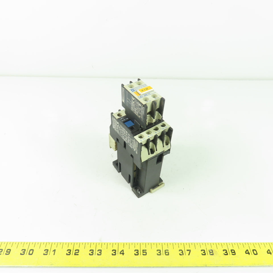 Telemecanique LP1 D1210 25A 600VAC Contactor 24VDC Coil W/ LAD11