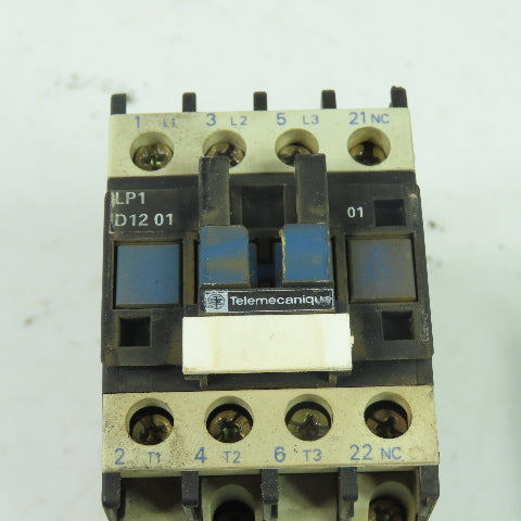 Telemecanique LP1 D1201 25A 600VAC Contactor 24VDC Coil W/ LA1 DN04