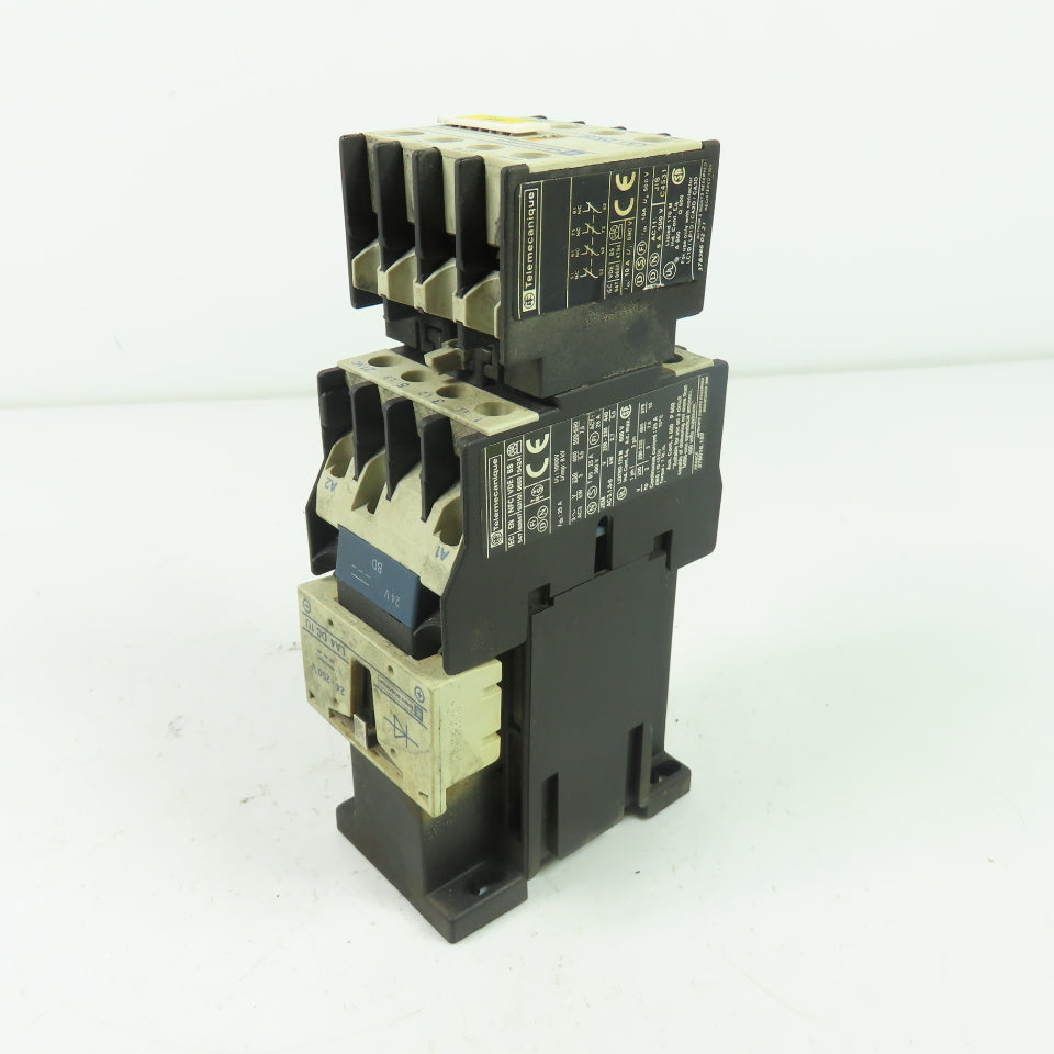Telemecanique LP1 D1201 25A 600VAC Contactor 24VDC Coil W/ LA1 DN04