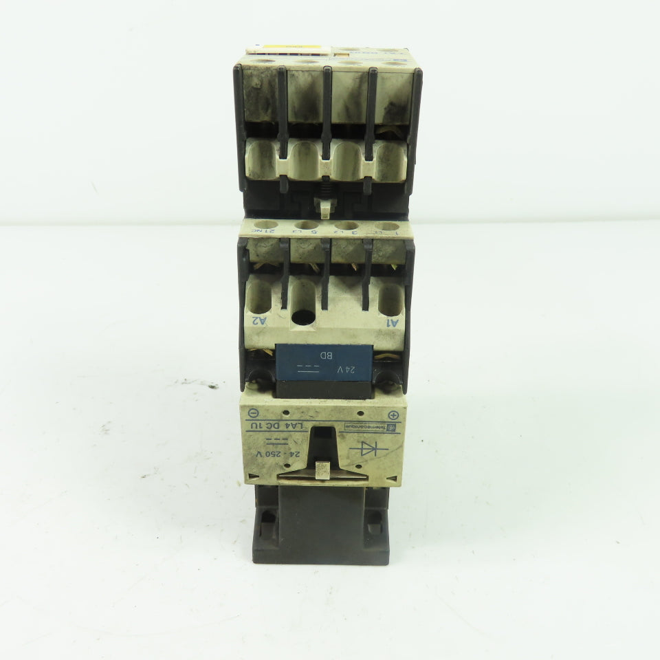 Telemecanique LP1 D1201 25A 600VAC Contactor 24VDC Coil W/ LA1 DN04