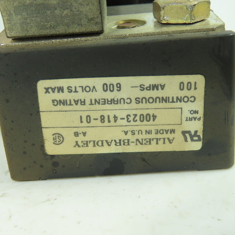 Allen Bradley 40023-418-01 Fuse Block W/ (3) FRS-R-80 Fuses
