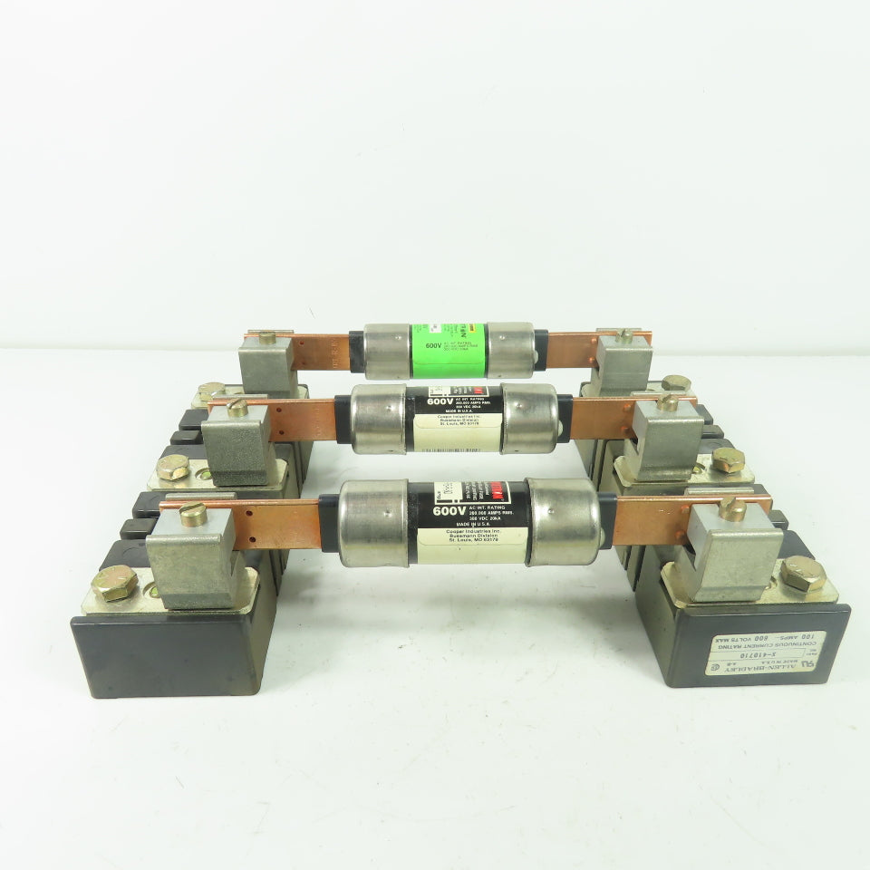 Allen Bradley 40023-418-01 Fuse Block W/ (3) FRS-R-80 Fuses