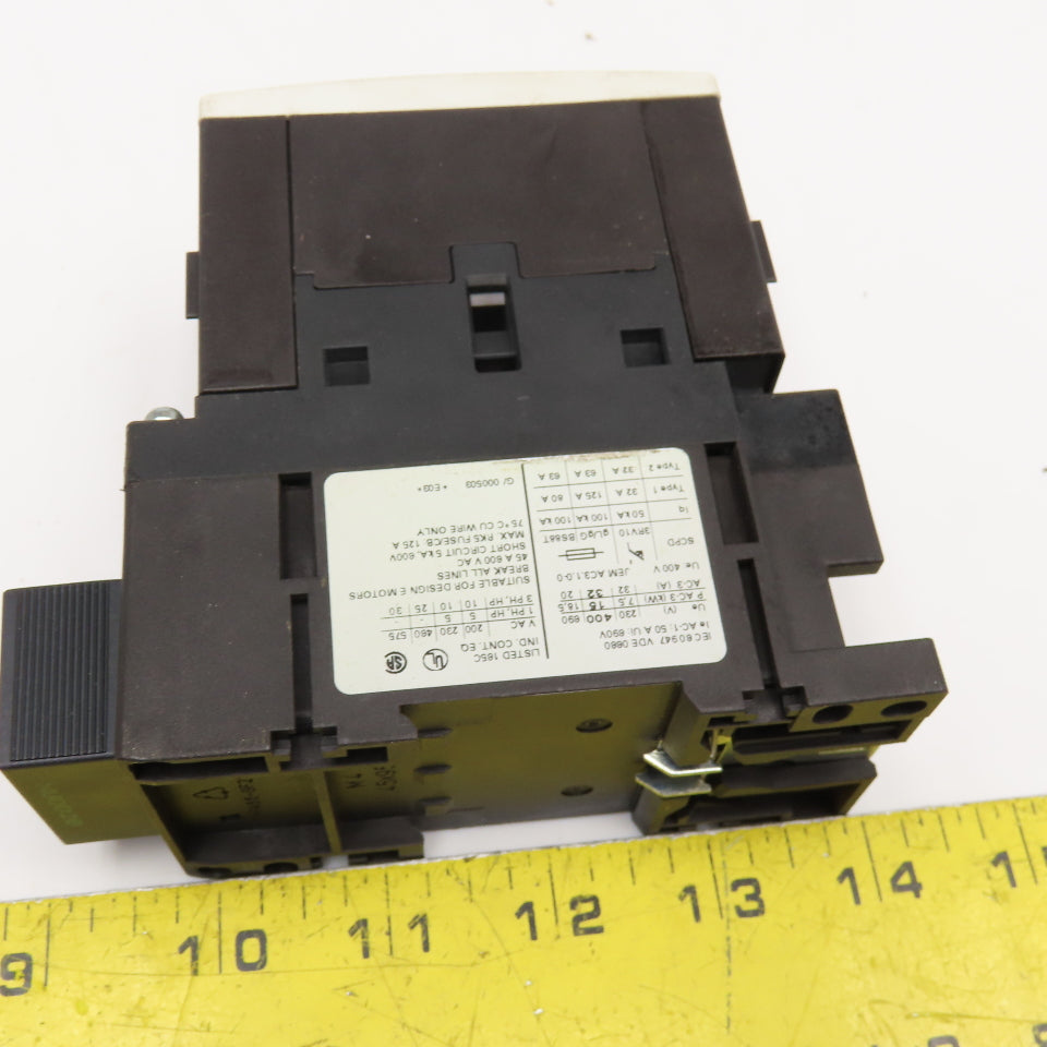 Siemens 3RT1034-1AN20 Contactor 600V 45A 30Hp Max 220V Coil