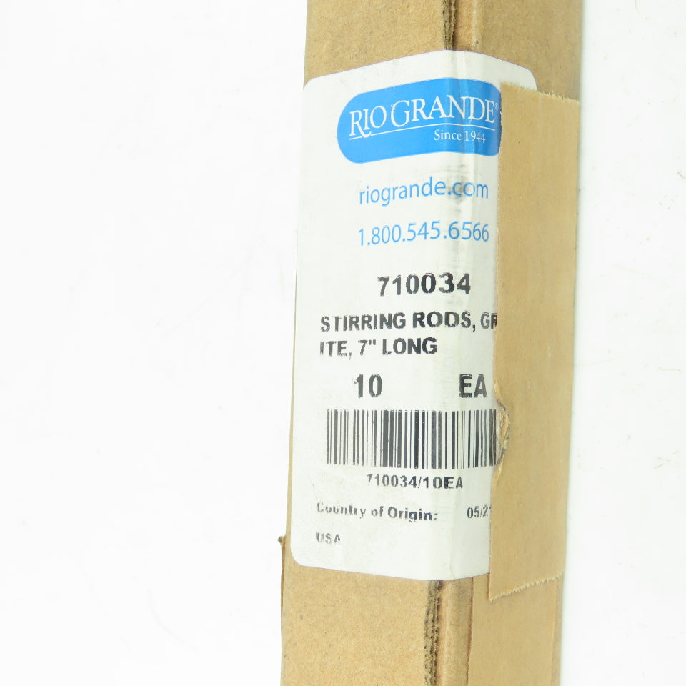 Rio Grande 710034 Graphite Stirring Rod 5/16" x 7" Lot Of 10