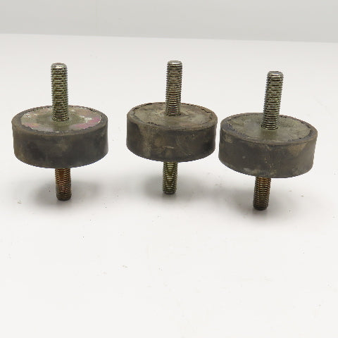 3-3/16" OD x 1-1/4" Rubber Vibration Isolator 9/16-12 Studs Lot Of 3