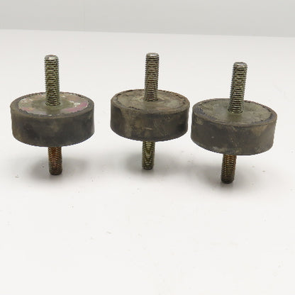 3-3/16" OD x 1-1/4" Rubber Vibration Isolator 9/16-12 Studs Lot Of 3