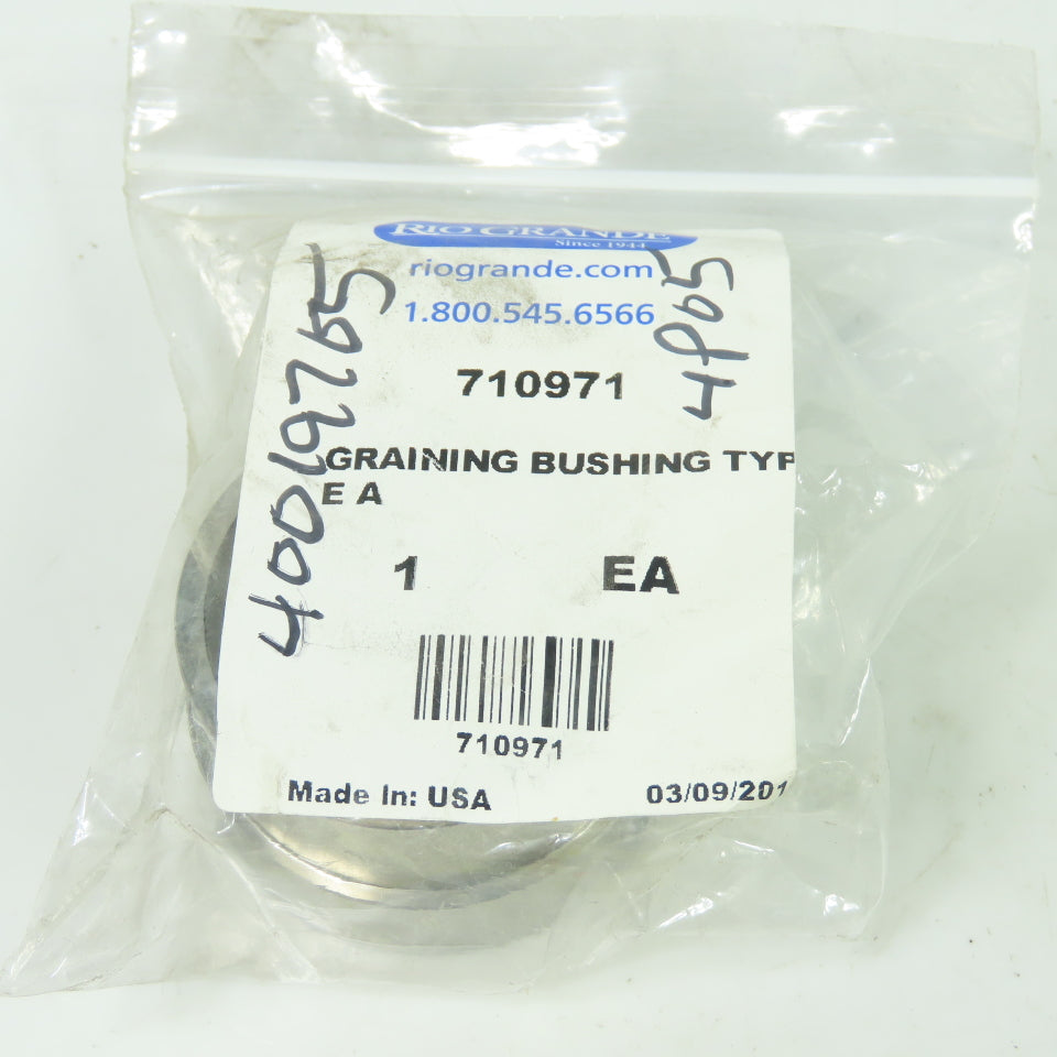 Rio Grande 710971 Graining Bushing for Neutec Casting Machines