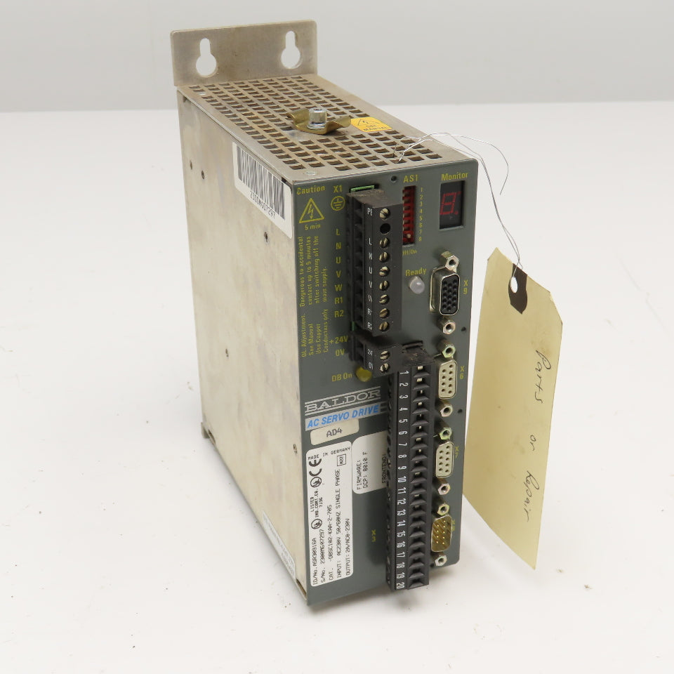 Baldor ASR30916A DBSC102-KAA-2-705 AC230V 1Ph Drive F/W: 8010F Parts/Repair