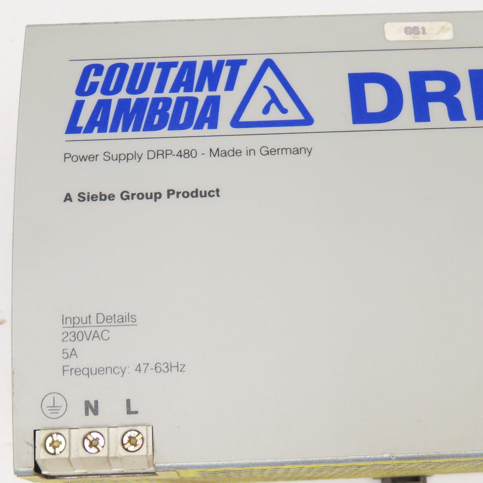 Coutant Lambda DRP-480-1 230VAC 47-63Hz Input 24VDC Power Supply
