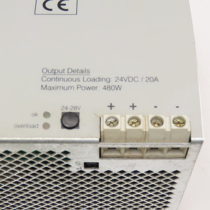 Coutant Lambda DRP-480-1 230VAC 47-63Hz Input 24VDC Power Supply